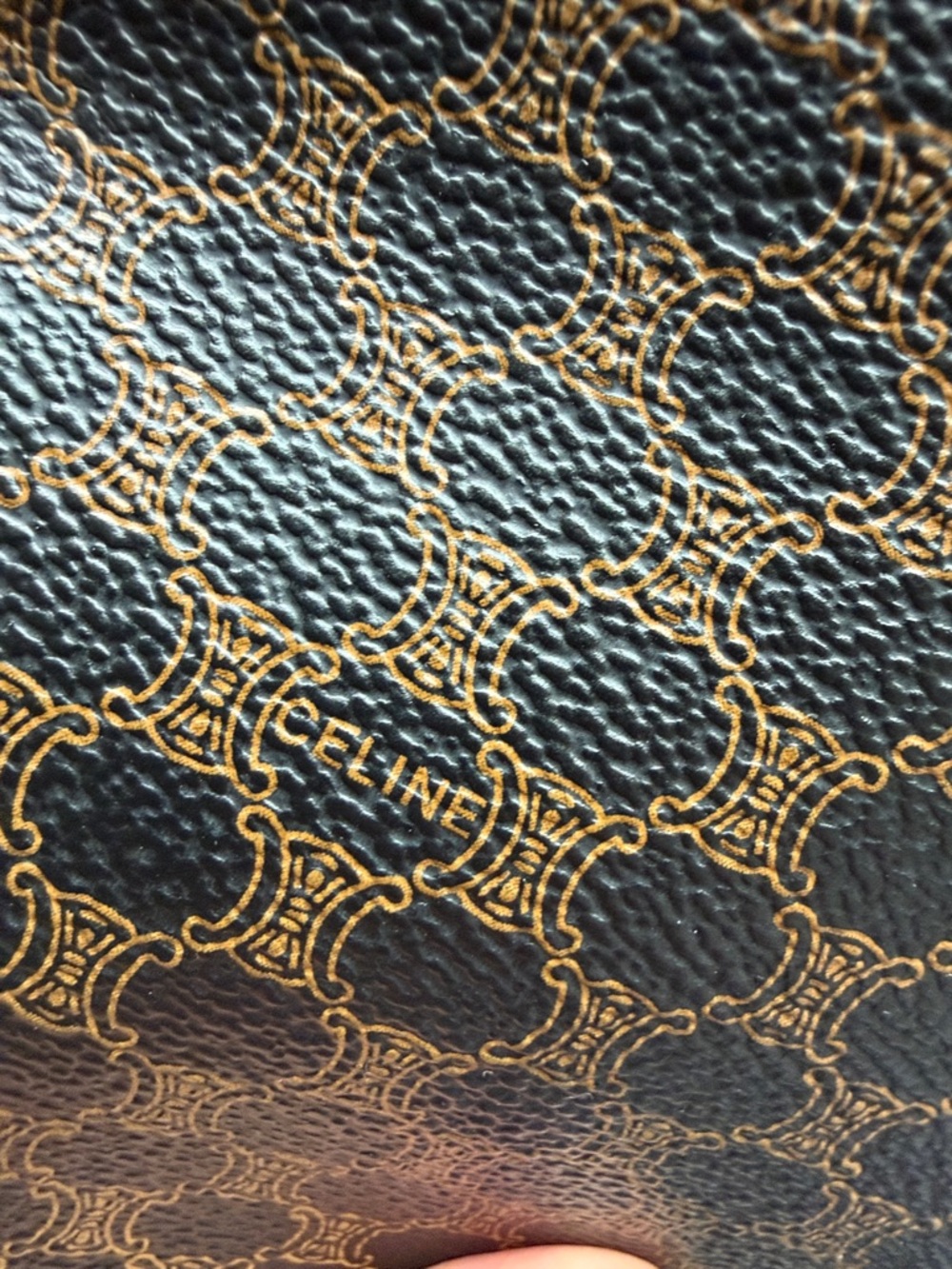 Celine Triomphe Logo Macadam Leather Rare Top Handle Bag - Picture 4 of 10